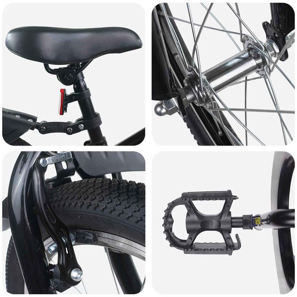 vidaXL Bicicletă pentru Copii 22 Inci pentru 7-12 ani Negru