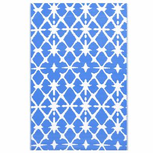 vidaXL Covor de exterior, ARAKIL albastru/alb, 160x230 cm, PP