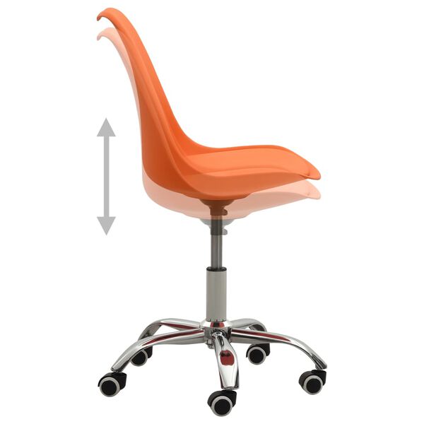 vidaXL Scaun de sufragerie, portocaliu, piele artificială