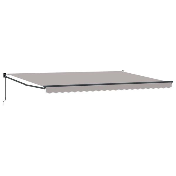 vidaXL Cortina Retractabilă Gri deschis 500 &times; 300 cm Stofă și Metal