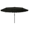 vidaXL Parasol de Grădină Negru 395 x 395 x 245 cm Poliester și oțel