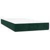 vidaXL Pat box spring cu saltea, verde &icirc;nchis, 90x200 cm, catifea