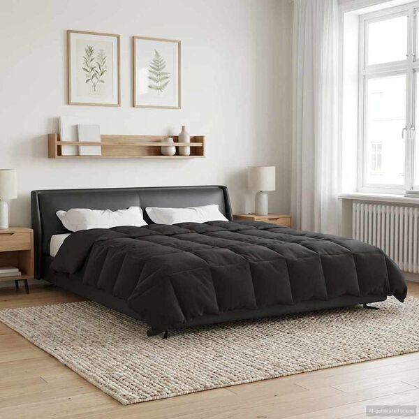 vidaXL Duvet complet pe tot parcursul anului Antracit 200 x 200 cm