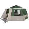 vidaXL Cort cabană pentru 12 persoane Verde și gri 500 x 500 x 294 cm