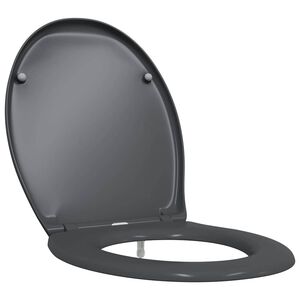 vidaXL Capacul de toaletă Antracit 47 x 37 x 4 cm Duroplast