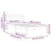 vidaXL Cadru de pat cu headboard Alb 90 x 200 cm Lemn de pin masiv
