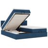 vidaXL Cadru de pat otoman cu saltele, țesătură albastră 180x200cm