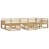 vidaXL Set de canapele de exterior 7 pcs Alb Lemn Solid de Acacia