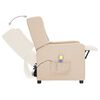 vidaXL Fotoliu de masaj, crem, material textil