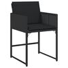 vidaXL Set mobilier de exterior cu perne, 11 piese, negru, poliratan