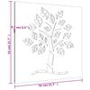 vidaXL Decor perete de grădină 55x55 cm design copac oțel Corten
