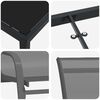 vidaXL Set de masă pentru grădină 7 pcs Gri și negru