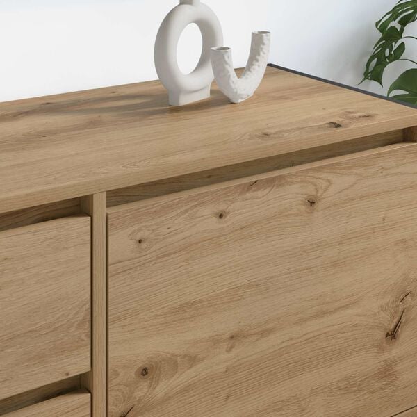 vidaXL Cabinet TV Stejar artizanal 100 x 36 x 49.5 cm Lemn compozit