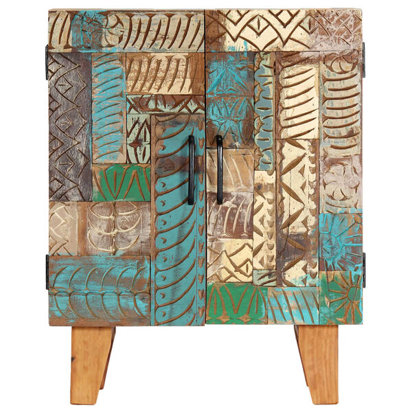 vidaXL Dulap sculptat manual, 60x30x75 cm, lemn masiv reciclat