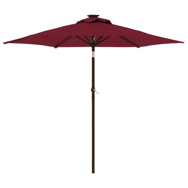 vidaXL Umbrelă soare grădină st&acirc;lp din oțel roșu bordo 225x225x212 cm