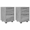 vidaXL Mese de noptieră cu sertar 2 pcs Gri Sonoma 30,5 x 30 x 43 cm