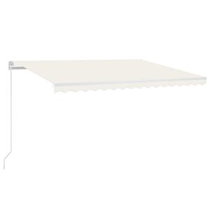 vidaXL Copertină retractabilă automat, crem, 450x300 cm