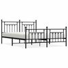 vidaXL Cadru pat metalic cu tăblii de cap/picioare, negru, 183x213 cm
