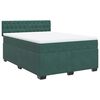 vidaXL Pat box spring cu saltea, verde închis, 160x200 cm, catifea