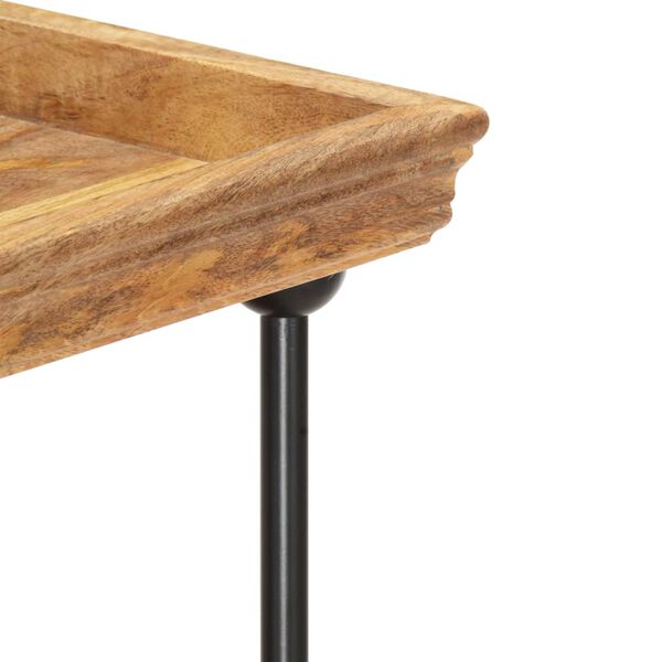 vidaXL Bibliotecă cu 2 rafturi, 110x35x75 cm, lemn de mango și oțel