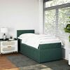 vidaXL Pat box spring cu saltea, verde închis, 90x190 cm, catifea