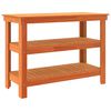 vidaXL Banc de lucru Maro ceruit 110,5 x 50 x 80 cm Lemn masiv de pin