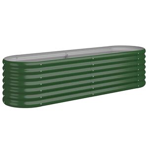 vidaXL Strat &icirc;nălțat grădină 152x40x36 cm oțel galvanizat