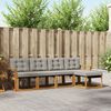 vidaXL Set de canapele de exterior 5 pcs Gri natural și deschis