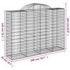 vidaXL Coșuri gabion arcuite 13 buc, 200x50x140/160cm, fier galvanizat