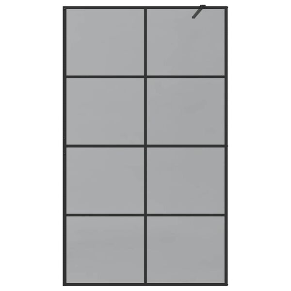vidaXL Zid de duș walk-in Negru 115 x 195 cm sticlă securizată