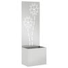 vidaXL Ecran de intimitate pentru grădină Floral Argintiu 50 x 150 cm