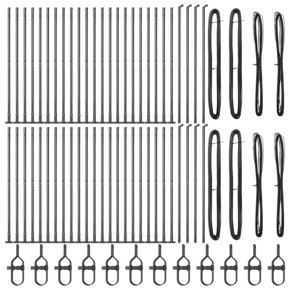 vidaXL Stâlp de gard. Altele 52 pcs Gri 3,2 x 3,2 x 78,5 cm Oțel