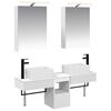vidaXL Set dulap baie 5 pcs Alb 50 x 14,5 x 70 cm Lemn prelucrat