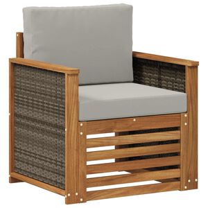 vidaXL Canapea Medie pentru Exterior natural