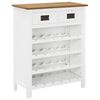 vidaXL Dulap de sticle de vin, 72 x 32 x 90 cm, lemn masiv de stejar