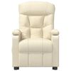vidaXL Fotoliu de masaj cu ridicare, crem, material textil