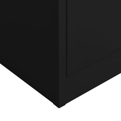 vidaXL Fișet, negru, 90x40x180 cm, oțel