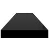 vidaXL Rafturi de perete, 2 buc. negru extralucios 120x23,5x3,8 cm MDF