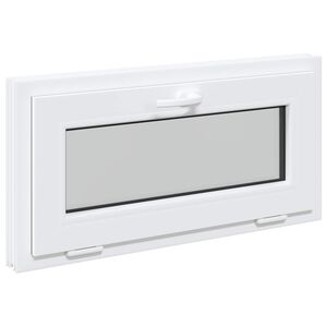 vidaXL Fereastră pentru subsol RISOR 80 x 40 cm PVC și Sticlă Alb
