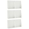 vidaXL Zid de sprijin 6 buc. 40 x 12 x 40 cm Oțel Alb
