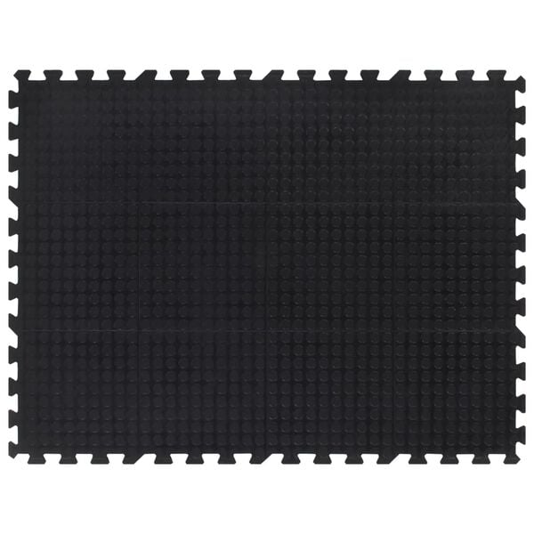 vidaXL Placă de podea din cauciuc, negru, 12 mm, 90x120 cm