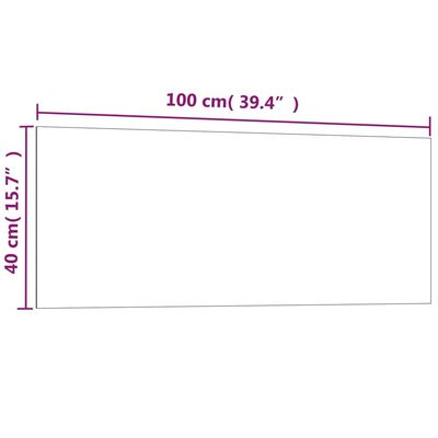 vidaXL Tablă magnetică de perete, alb, 100x40 cm, sticlă securizată
