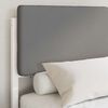 vidaXL Cadru de pat cu tăblie tapițată cu headboard Negru 160 x 200 cm
