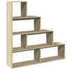 vidaXL Bibliotecă/separator cameră stejar sonoma 143,5x29x143,5cm lemn
