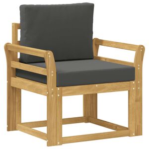 vidaXL 2 Bucată Set de canapele de exterior Poliester Alb și Antracit