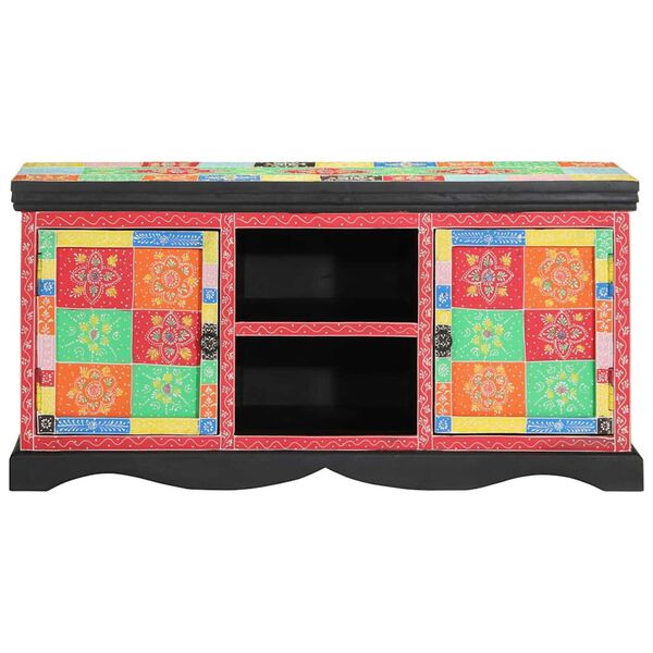 vidaXL Cabinet TV Multicolour 100 x 35 x 50 cm Lemn masiv de mango