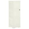 vidaXL Dulap din plastic, 40x43x125 cm, vanilla ice, design de lemn