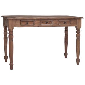 vidaXL Birou cu sertare, 117x57x75 cm, lemn masiv de mahon