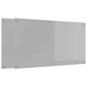 vidaXL Spate de bucătărie 2 pcs Gri deschis 110 x 60 cm