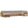 vidaXL Set de canapele de exterior 7 pcs Natural și gri deschis